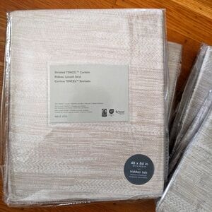 West Elm Silky TENCEL Striated Curtain (48"W x 84"L) in Sand - 4 panels availabl